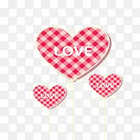 格纹红色爱心棒棒糖-空若网 格纹红色爱心棒棒糖-空若网