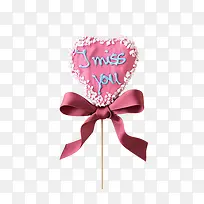 粉红色爱心棒棒糖-空若网 粉红色爱心棒棒糖-空若网