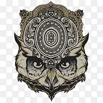 矢量花纹猫头鹰-空若网 矢量花纹猫头鹰-空若网