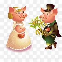猪卡通元素,淘宝素材,情人节素-空若网 猪卡通元素,淘宝素材,情人节素-空若网
