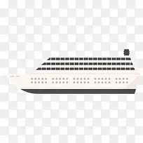 一艘扁平化的白色游轮-空若网 一艘扁平化的白色游轮-空若网