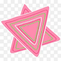 手绘粉色三角形-空若网 手绘粉色三角形-空若网