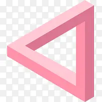 卡通粉色立体三角形-空若网 卡通粉色立体三角形-空若网