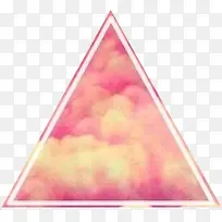 三角形带粉色云-空若网 三角形带粉色云-空若网