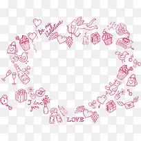 手绘红色爱心包包-空若网 手绘红色爱心包包-空若网