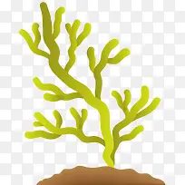 荧光色矢量卡通海草-空若网 荧光色矢量卡通海草-空若网