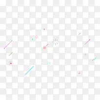 多彩简约线条漂浮素材-空若网 多彩简约线条漂浮素材-空若网