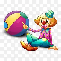 卡通手绘愚人节红鼻子小丑-空若网 卡通手绘愚人节红鼻子小丑-空若网