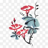 水彩喇叭花-空若网 水彩喇叭花-空若网