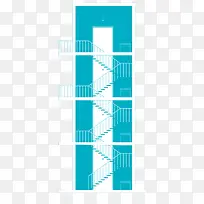 扁平化的楼房楼梯设计-空若网 扁平化的楼房楼梯设计-空若网