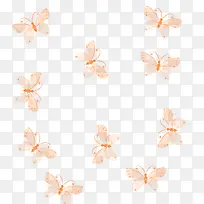 橙色蝴蝶底纹-空若网 橙色蝴蝶底纹-空若网