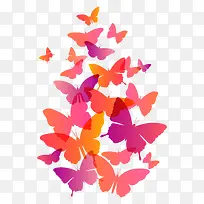 缤纷群舞蝴蝶装饰图案矢量-空若网 缤纷群舞蝴蝶装饰图案矢量-空若网