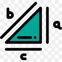 数学绿色几何三角形-空若网 数学绿色几何三角形-空若网