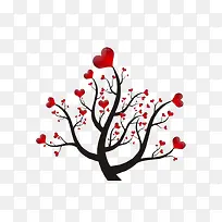 爱情 爱心 爱心矢量素材 爱心树-空若网 爱情 爱心 爱心矢量素材 爱心树-空若网