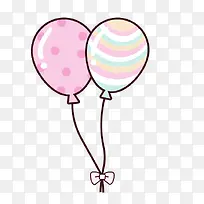 两个彩色气球卡通手绘-空若网 两个彩色气球卡通手绘-空若网