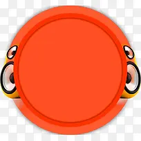 橙色简约圆圈音响边框纹理-空若网 橙色简约圆圈音响边框纹理-空若网