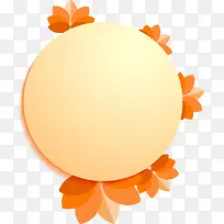 橙色清新圆圈边框纹理-空若网 橙色清新圆圈边框纹理-空若网