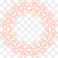 橙色清新花圈-空若网 橙色清新花圈-空若网