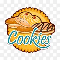 黄色甜饼干食物标签-空若网 黄色甜饼干食物标签-空若网