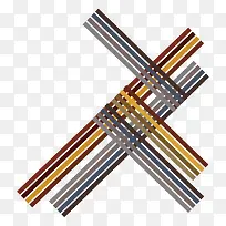 矢量彩色线条装饰图案-空若网 矢量彩色线条装饰图案-空若网