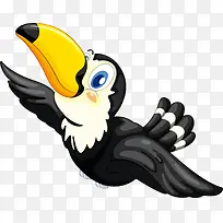 手绘黑色飞翔乌鸦-空若网 手绘黑色飞翔乌鸦-空若网