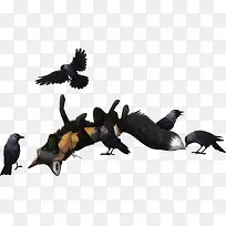 矢量狐狸和乌鸦-空若网 矢量狐狸和乌鸦-空若网