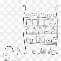 手绘黑色现代厨房-空若网 手绘黑色现代厨房-空若网