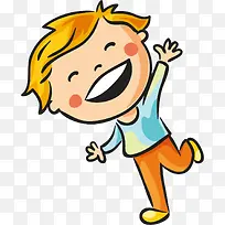 矢量图一个快乐的小孩-空若网 矢量图一个快乐的小孩-空若网