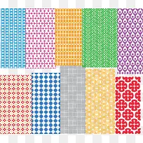矢量多彩简洁小花纹-空若网 矢量多彩简洁小花纹-空若网