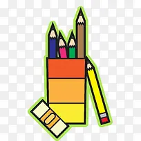 长方形矢量卡通铅笔盒-空若网 长方形矢量卡通铅笔盒-空若网