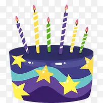 蓝色卡通星星蛋糕-空若网 蓝色卡通星星蛋糕-空若网