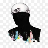 蒙面的人物插画-空若网 蒙面的人物插画-空若网