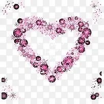 粉色波点拼接爱心-空若网 粉色波点拼接爱心-空若网