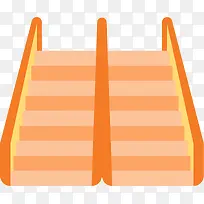 橙色楼梯图标-空若网 橙色楼梯图标-空若网