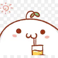 喝饮料可爱长草颜-空若网 喝饮料可爱长草颜-空若网