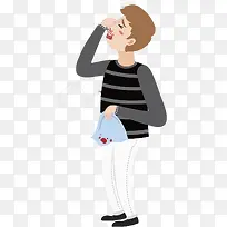 卡通流鼻血的男士-空若网 卡通流鼻血的男士-空若网