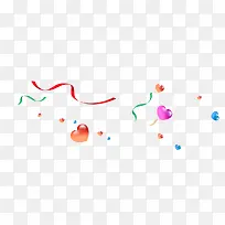 爱心与彩带-空若网 爱心与彩带-空若网