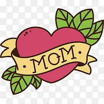 红色爱心彩带标题框-空若网 红色爱心彩带标题框-空若网