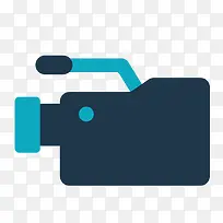 圆角扁平化卡通摄像机-空若网 圆角扁平化卡通摄像机-空若网