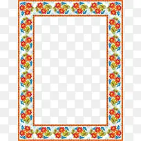 花朵组成的古代边框纹样-空若网 花朵组成的古代边框纹样-空若网