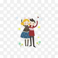 手绘比心的情人-空若网 手绘比心的情人-空若网