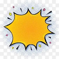 碎片彩带黄色爆炸贴-空若网 碎片彩带黄色爆炸贴-空若网