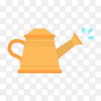 橘色花洒水壶简图-空若网 橘色花洒水壶简图-空若网