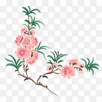 手绘春季樱花插画-空若网 手绘春季樱花插画-空若网