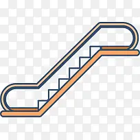 橙色自动扶梯-空若网 橙色自动扶梯-空若网