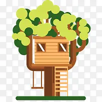 木屋卡通风格树屋-空若网 木屋卡通风格树屋-空若网
