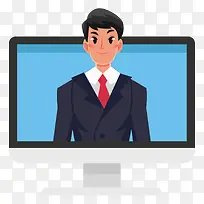 扁平化招聘人员插画-空若网 扁平化招聘人员插画-空若网