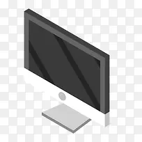 黑色电脑显示器矢量图-空若网 黑色电脑显示器矢量图-空若网