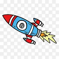 卡通手绘航空航天卡通火箭矢量-空若网 卡通手绘航空航天卡通火箭矢量-空若网
