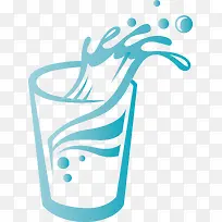 杯子中喷溅的水滴-空若网 杯子中喷溅的水滴-空若网